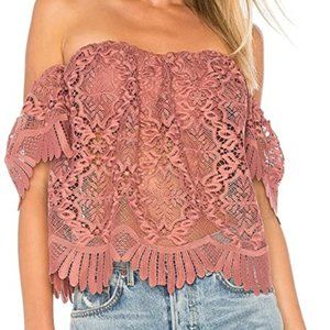 Lovers+Friends Off Shoulder Lace top